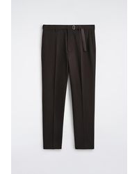 COS - Belted Wool-Blend Slim-Fit Trousers - Lyst
