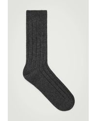 COS - Ribbed Cashmere Socks - Lyst