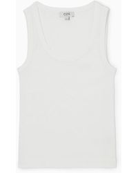 COS - Scoop-neck Ribbed Tank Top - Lyst