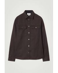 COS - Regular Twill Utility Overshirt - Lyst