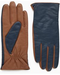 COS - Cashmere-lined Colour-block Leather Gloves - Lyst