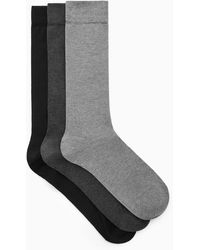 COS - 3-pack Mercerised Cotton Socks - Lyst