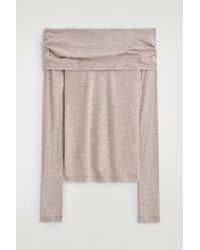 COS - Off-The-Shoulder Merino Wool Top - Lyst