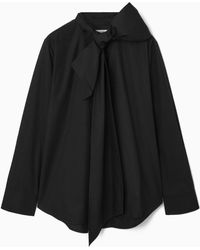 COS - Oversized Bow-detail Blouse - Lyst
