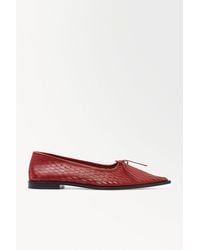 COS - The Perforated Leather Ballet Flats - Lyst