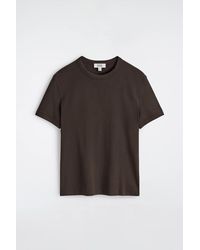 COS - Slim Ribbed Cotton T-Shirt - Lyst