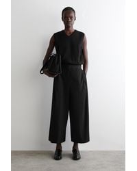 COS - Culottes Aus Merinowoll-Mix Mit Falten - Lyst