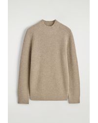 COS - Ribbed Wool Mock-Neck Sweater - Lyst