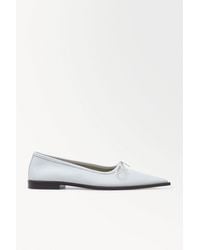COS - The Leather Ballet Flats - Lyst