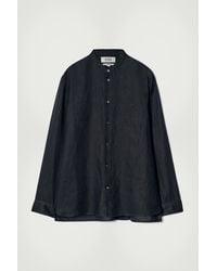 COS - Grandad-Collar Linen Shirt - Lyst