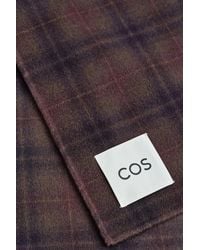 COS - Checked Double-Faced Wool Scarf - Lyst