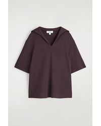 COS - Sailor-Collar Jersey T-Shirt - Lyst