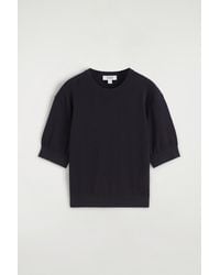 COS - Knitted Cotton T-Shirt - Lyst