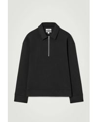 COS - Scuba-jersey Half-zip Polo Shirt - Lyst