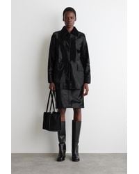 COS - Kniehohe Stiefel Aus Leder Mit Absatz - Lyst