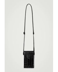 COS Crescent Crossbody Bag - Leather in Black for Men | Lyst