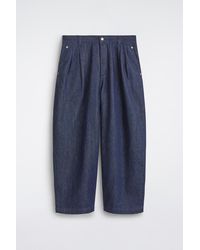 COS - Pleated Denim Relaxed-Fit Barrel-Leg Trousers - Lyst