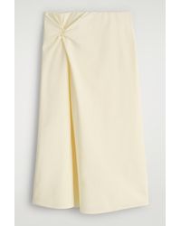 COS - Twist-Detail Midi Skirt - Lyst