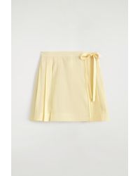 COS - Pleated Mini Wrap Skirt - Lyst