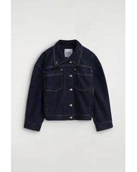 COS - Funnel-Neck Denim Jacket - Lyst
