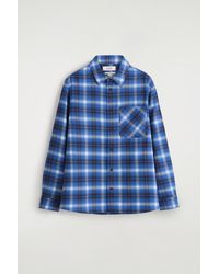COS - Relaxed Checked Wool-Blend Shirt - Lyst
