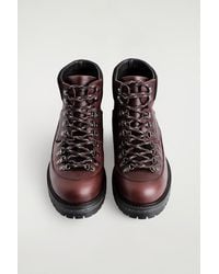 COS - Leather Hiking Boots - Lyst