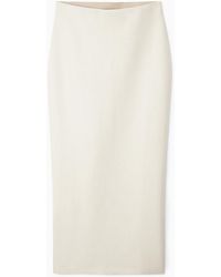 COS - Double-faced Wool Column Maxi Skirt - Lyst