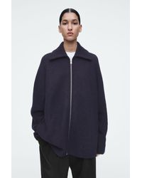 COS Wool Bomber Jacket in Black | Lyst COS Wool Bomber Jacket in Black | Lyst