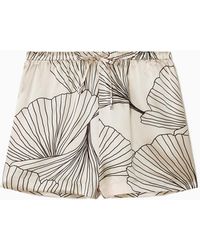 COS - Floral-print Silk Shorts - Lyst