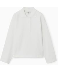 COS - Long-sleeved Polo Shirt - Lyst