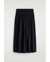 COS - Ruched-Waist Midi Skirt - Lyst