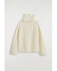 COS - Cable-Knit Brushed Pure Cashmere Jumper - Lyst