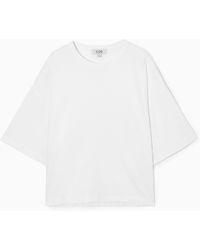COS - Boxy Curved-hem T-shirt - Lyst
