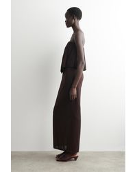 cos knitted bandeau maxi dress green COS Knitted Bandaeu Maxi Dress – The Dress Nook main image 1