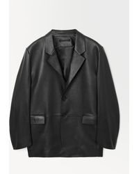 COS - The Single-breasted Leather Blazer - Lyst