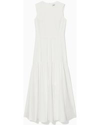 COS - Open-back Tiered Dress - Lyst