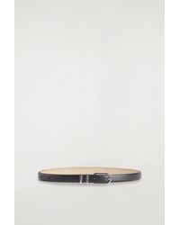 COS - Saffiano Leather Belt - Lyst