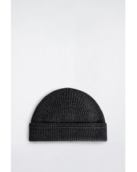 COS - Ribbed Wool-Cotton Fisherman Beanie - Lyst