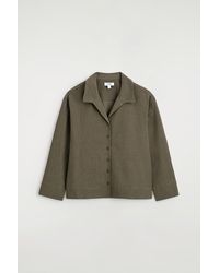 COS - Crinkled-Jersey Shirt - Lyst