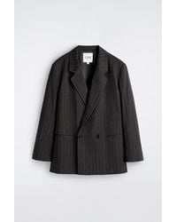 COS - Pinstriped Double-Breasted Blazer - Lyst