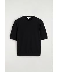 COS - Sculpted Silk-Cotton T-Shirt - Lyst