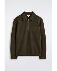 COS - Boiled-Wool Zip-Up Polo Jumper - Lyst