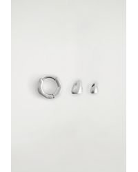 COS - 3-Pack Hammered Earrings - Lyst