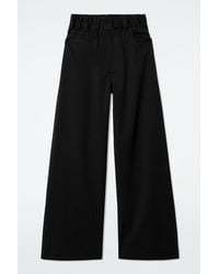 COS - Wide-Leg Cotton Trousers - Lyst