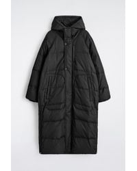 COS - Hooded Down Long Puffer Coat - Lyst