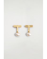 COS - Freshwater Pearl Cufflinks - Lyst