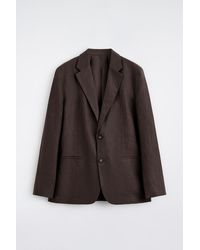 COS - Single-Breasted Linen Blazer - Lyst