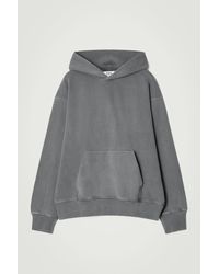 COS - Washed Cotton-jersey Hoodie - Lyst