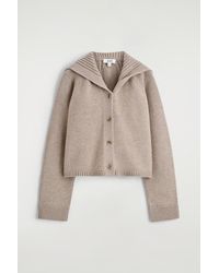 COS - Sailor-Collar Wool Cardigan - Lyst