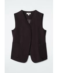COS - Wrap-front Linen-blend Waistcoat - Lyst